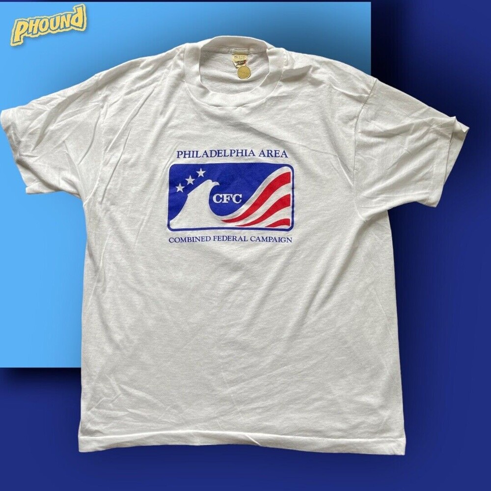 Vtg Screen Stars Combined Federal Campaign CFC tshirt 90s XL